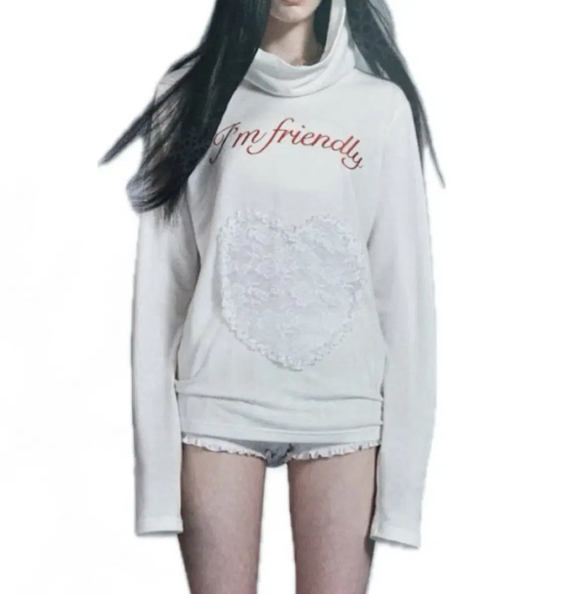 Sculptor Casper Heart Hoodie Ghost Sheer